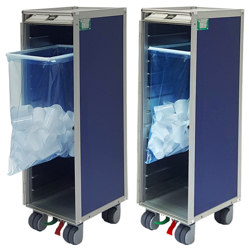 ATLAS standard trolley accessories, waste collection inflight, waste bag holder, airline cart waste bag holder, airline inflight operational flexibility, trolley accessories - Korita Aviation