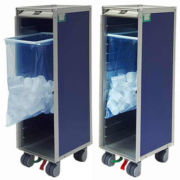 ATLAS standard trolley accessories, waste collection inflight, waste bag holder, airline cart waste bag holder, airline inflight operational flexibility, trolley accessories - Korita Aviation